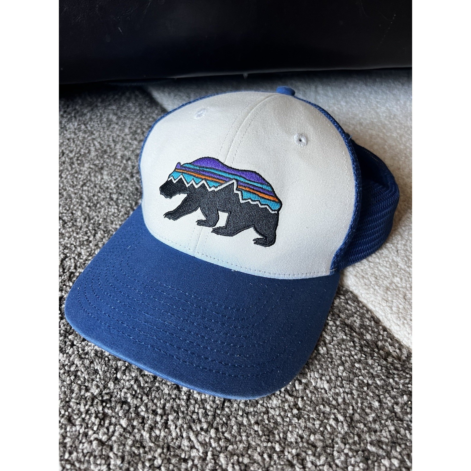 Patagonia Fitz Roy Bear Trucker Part Mesh Snapback Embroidered Hat Cap